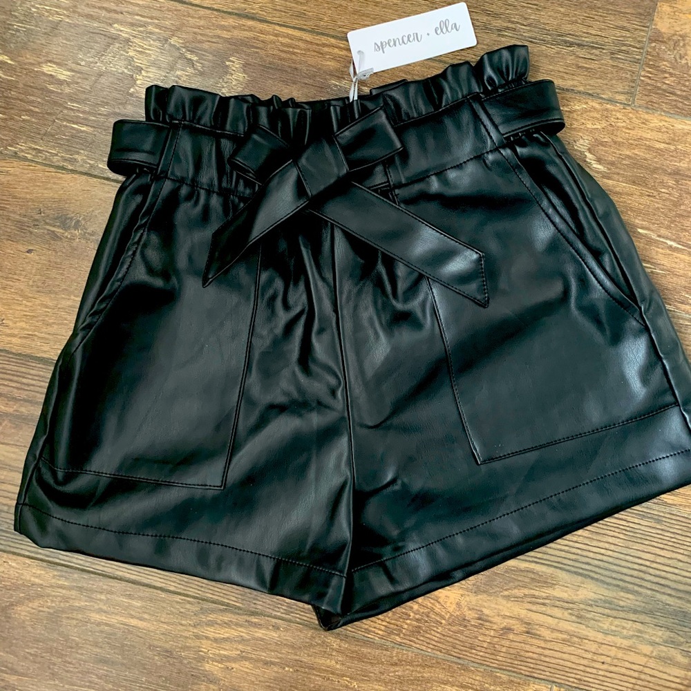Spencer and Ella Frances Vegan Leather Shorts